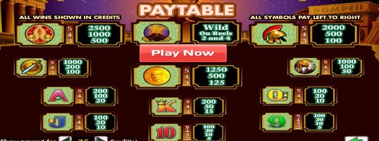 Play Pompeii online pokies for real here